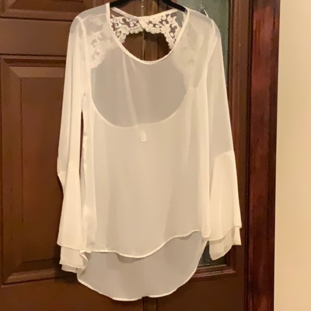 Lace Back Out Blouse